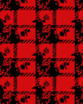 Red Tartan Abstract Pattern Rug