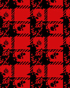 Red Tartan Abstract Pattern Rug