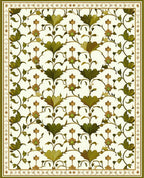 Intricate Floral Vine Garden Pattern Rug