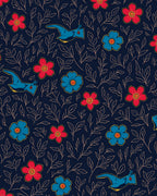 Playful Floral Abstract Creatures Design Rug