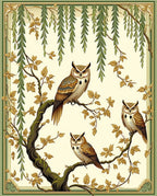 Nature Scene Owl Pattern Rug
