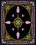 Elegant Scrollwork With Floral Accents Design Rug
