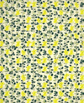 Yellow Floral Vine Patterned Rug