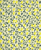 Yellow Floral Vine Patterned Rug