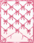 Pink Ribbon Bow Pattern Rug