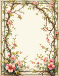 Floral Branch Botanical Garden Print Rug