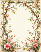 Floral Branch Botanical Garden Print Rug