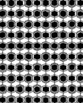 Black And White Hexagonal Chain Pattern Rug