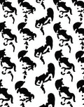 Black Abstract Silhouette Pattern Rug