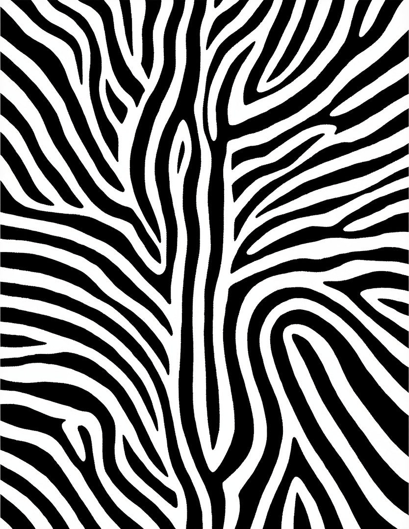 Bold Black White Stripe Pattern Rug