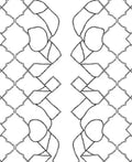 Monochrome Geometric Lattice Trellis Rug
