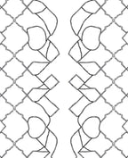 Monochrome Geometric Lattice Trellis Rug