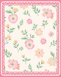 Pastel Floral Vine Pattern Rug
