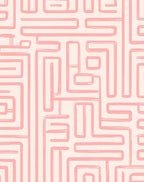 Pink Maze Abstract Pattern Rug