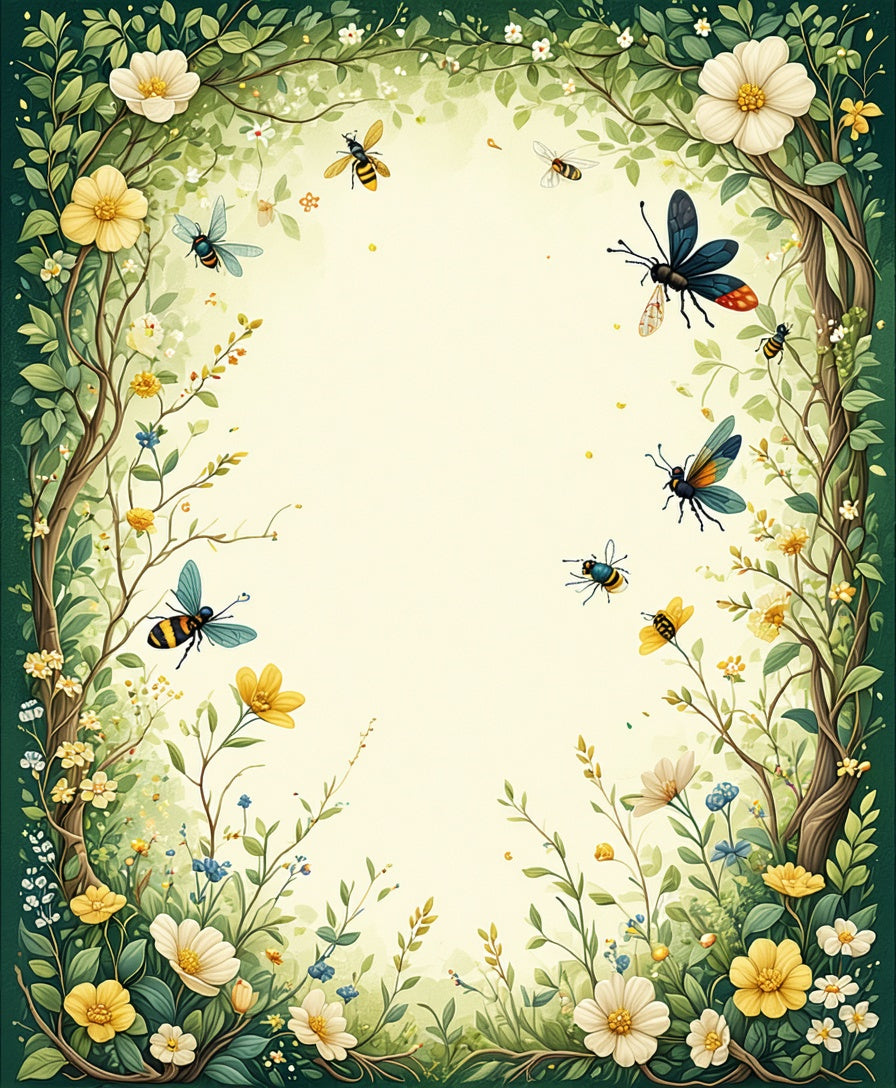 Whimsical Garden Life Fantasy Design Rug