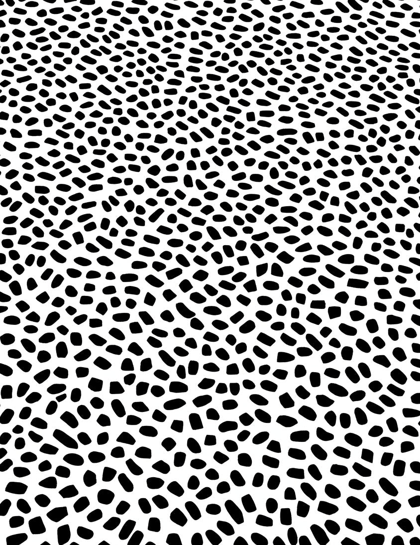 Black White Abstract Dot Pattern Rug