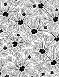 Bold Floral Outline Pattern Rug