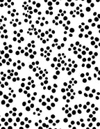 Black White Polka Dot Cluster Design Rug