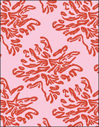 Bold Coral Organic Pattern Design Rug