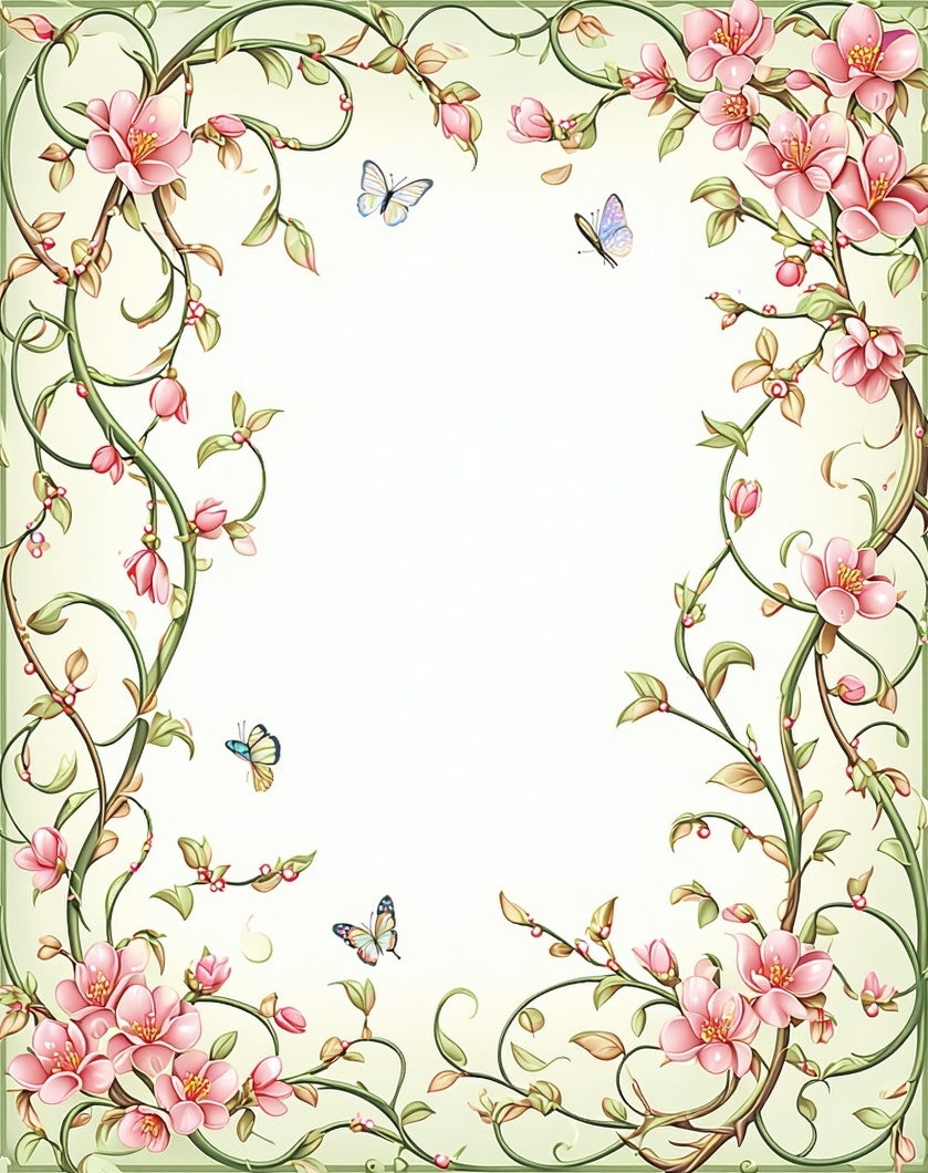 Botanical Garden Floral Vines Rug