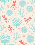 Undersea Creatures Coral Reef Pattern Rug