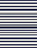 Classic Navy Cream Striped Pattern Rug