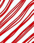 Crimson White Diagonal Stripe Rug