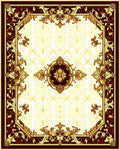 Ornate Floral Scroll Border Design Rug