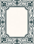 Ornate Floral Border Design Rug