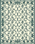 Classic Vine Scroll Floral Design Rug