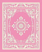 Elegant Floral Scrollwork Patterned Rug