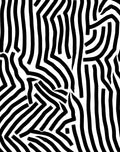 Abstract Black White Brushstroke Stripes Rug