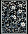 Art Nouveau Floral Swirls Design Rug