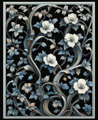 Art Nouveau Floral Swirls Design Rug