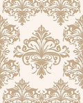 Classic Beige Floral Scroll Pattern Rug