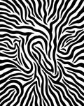 Bold Black White Animal Print Design Rug