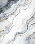 Gold Veined Marble Swirl Art Rug