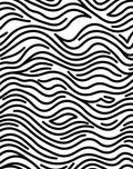 Organic Wavy Black and White Pattern Rug