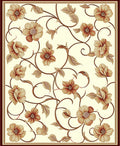 Vintage Floral Vine Cream Rug