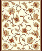 Vintage Floral Vine Cream Rug