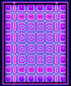 Synthwave Geometric Eyes Pattern Rug