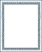 Deep Blue Continuous Scroll Border Rug