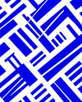 Bold Blue Geometric Abstract Pattern Rug