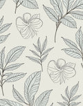 Botanical Line Art Floral Pattern Rug
