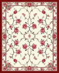 Ornate Rose Garden Floral Pattern Rug