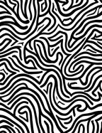 Bold Abstract Black White Lines Rug