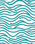 Teal Organic Flowing Waves Rug