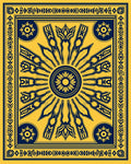 Radiant Sunburst Geometric Pattern Rug