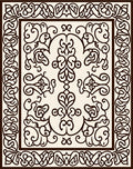 Elegant Classic Scrollwork Floral Pattern Rug