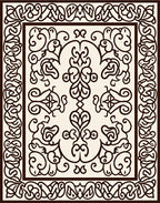 Elegant Classic Scrollwork Floral Pattern Rug